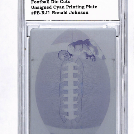 2011 Leaf Ultimate Draft Football Ronald Johnson #FB-RJ1 Cyan Printing Plate
