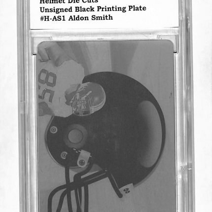 2011 Leaf Ultimate Draft Helmet Aldon Smith #H-AS1 Black Printing Plate 1/1