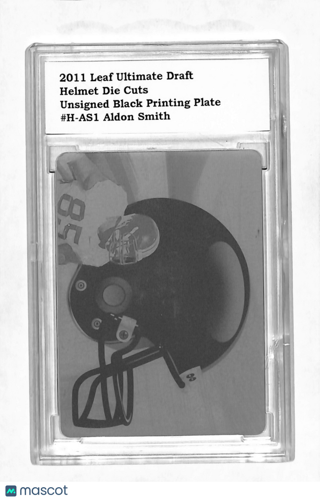 2011 Leaf Ultimate Draft Helmet Aldon Smith #H-AS1 Black Printing Plate 1/1