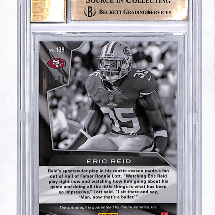 2013 Panini Spectra Eric Reid 99 #139 Rookie /99 BGS 9.5 Auto 10