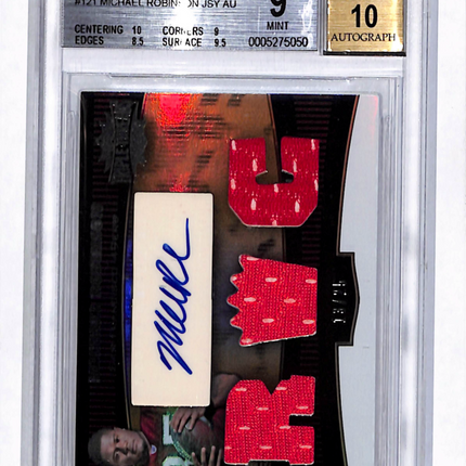 2006 Topps Triple Threads Gold Michael Robinson Jersey #121 BGS 9 Auto 10 /25