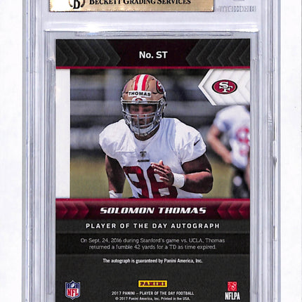 2017 Panini Player of the Day Solomon Thomas #ST Auto /25