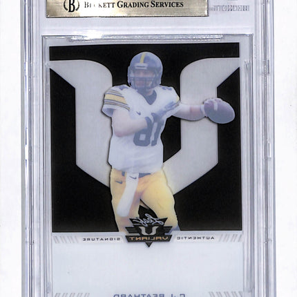 2017 Leaf Valiant Draft C.J. Beathard Clear Black 1/1 Pre-production Proof