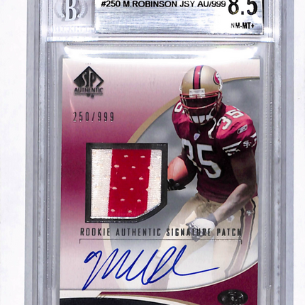 2006 Upper Deck SP Authentic Michael Robinson #250 Patch 250/999 Auto BGS 8.5