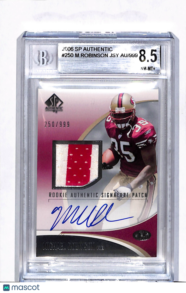 2006 Upper Deck SP Authentic Michael Robinson #250 Patch 250/999 Auto BGS 8.5