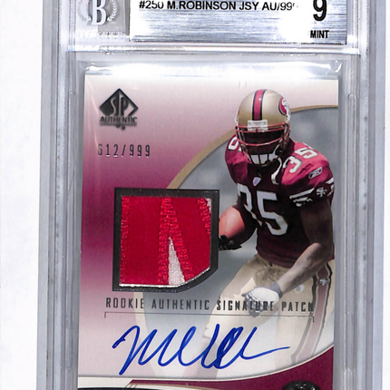 2006 Upper Deck SP Authentic Michael Robinson #250 Patch auto /999 BGS 9