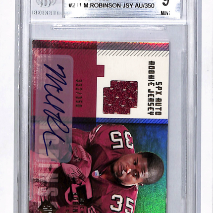 2006 Upper Deck SPx Michael Robinson #211 Gold 332/350 Jersey Auto BGS 9