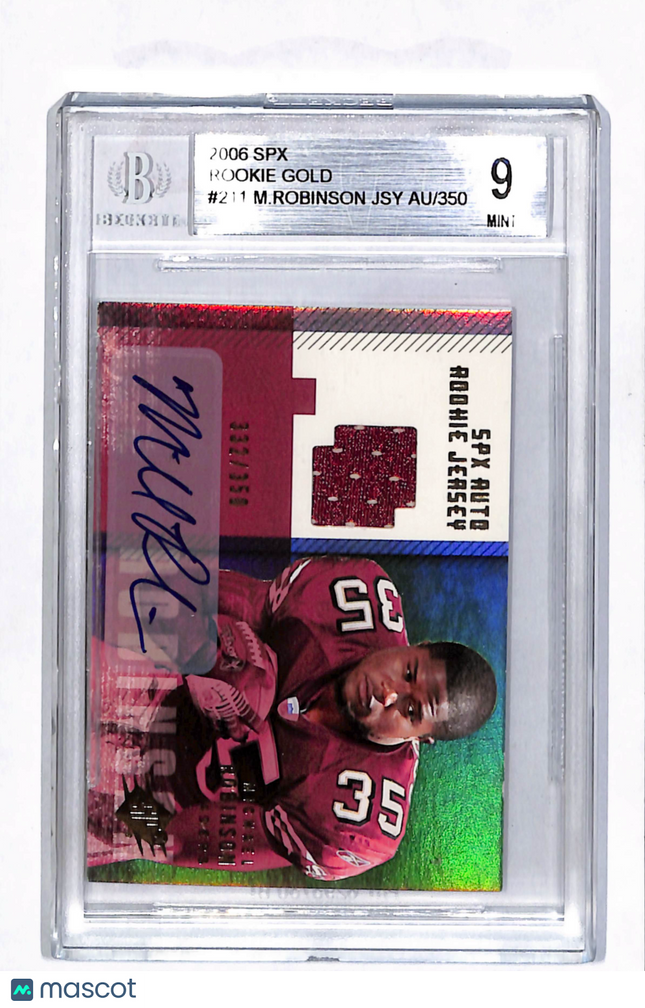 2006 Upper Deck SPx Michael Robinson #211 Gold 332/350 Jersey Auto BGS 9