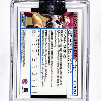 2004 Bowman Chrome Shawntae Spencer #176 White Refractor