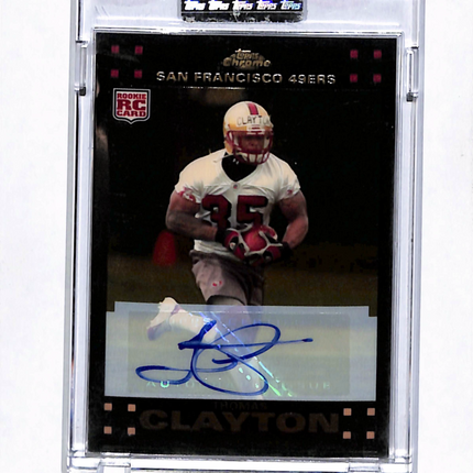 2007 Topps Chrome Thomas Clayton #TC198 Superfractor RC Auto 2/10