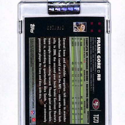 2007 Topps Chrome Frank Gore #TC73 Red Refractor /139