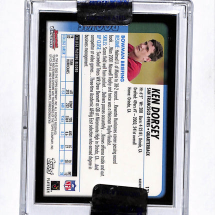 2003 Bowman Chrome Ken Dorsey #131 Blue Refractor