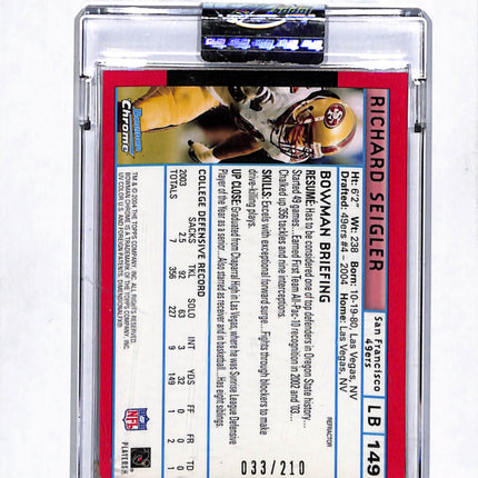 2004 Bowman Chrome Richard Seigler #149 Red Refractor 033/210