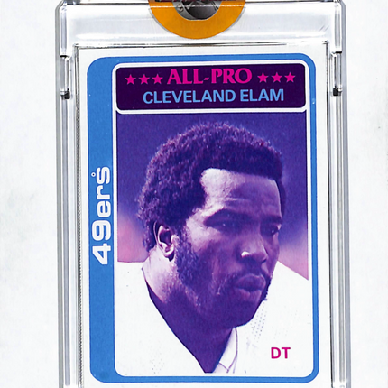 1978 Topps Cleveland Elam Proof Topps Vault Blank Back 1/1