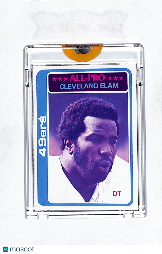 1978 Topps Cleveland Elam Proof Topps Vault Blank Back 1/1