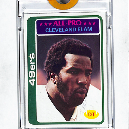 1978 Topps Cleveland Elam #435 Proof Topps Vault Blank Back 1/1