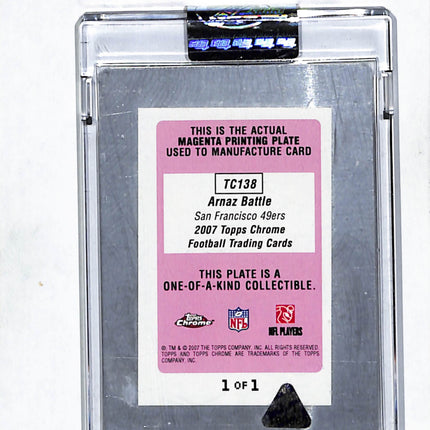 2007 Topps Chrome Arnaz Battle #TC138 Magenta Printing Plate 1/1