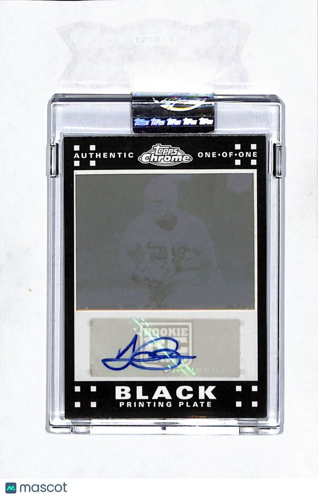 2007 Topps Chrome Thomas Clayton #TC198 Black Printing Plate 1/1 Auto