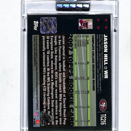 2022 Topps Chrome Jason Hill #TC216 Black Printing Plate Auto 1/1
