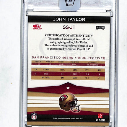2008 Donruss Playoff Silver Signatures John Taylor #SS-JT 12/82 Auto