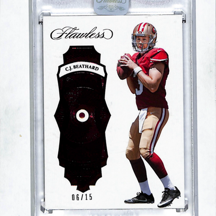 2018 Panini Flawless C.J. Beathard #85 Ruby 06/15 Ruby