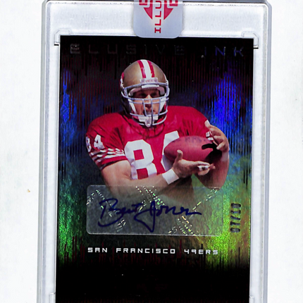 2018 Panini Illusions Elusive Ink Brent Jones #EI-BJ 07/10 Auto