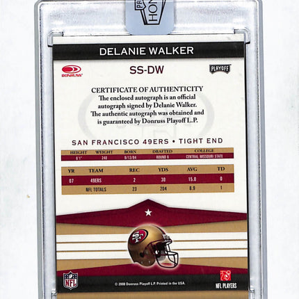 2008 Donruss Playoff Silver Signatures Delanie Walker #SS-DW 61/99 Auto