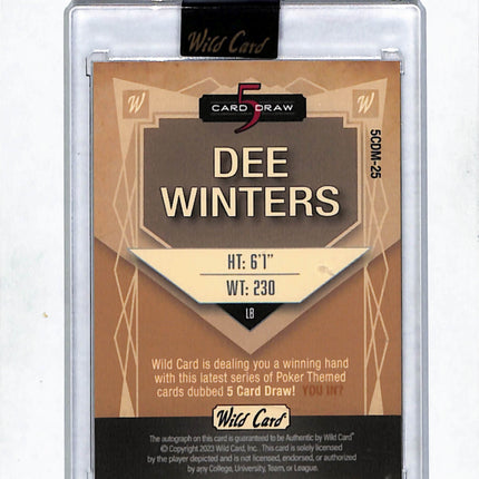2023 Wild Card 5 Card Draw Dee Winters #5CDM-25 Auto 1/1