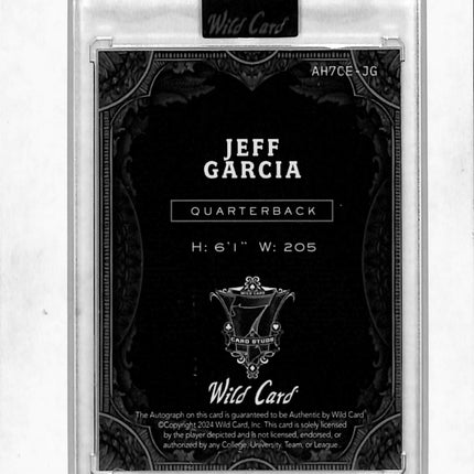 2024 Wild Card 7 Card Stud Jeff Garcia #AH7CE-JG 1/1 Auto