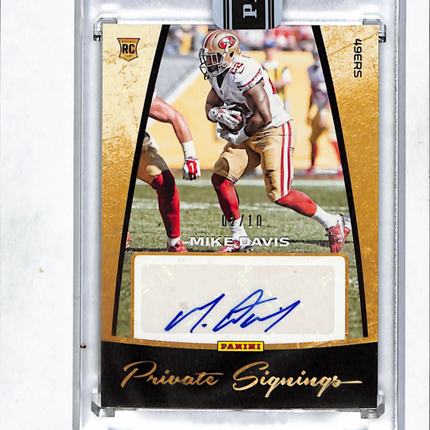 2016 Panini Private Signings Mike Davis #MD RC Auto /10