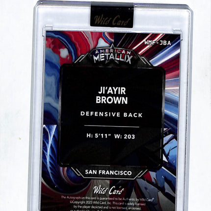 2023 Wild Card American Metallix Ji'Ayir Brown #WMF-JBA Auto 1/1