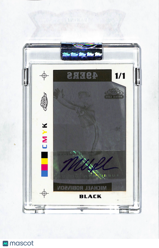 2006 Topps Chrome Michael Robinson #255 Black Printing Plate Auto 1/1