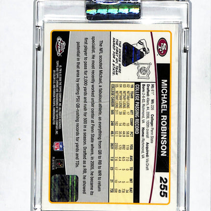 2006 Topps Chrome Michael Robinson #255 Black Printing Plate Auto 1/1