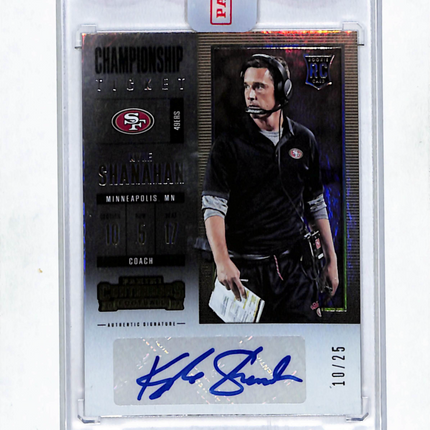 2017 Panini Contenders Championship Ticket Kyle Shanahan #300 RC 10/25 Auto