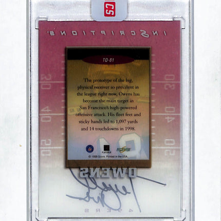 1999 Score Inscriptions Terrell Owens #TO-81 Auto
