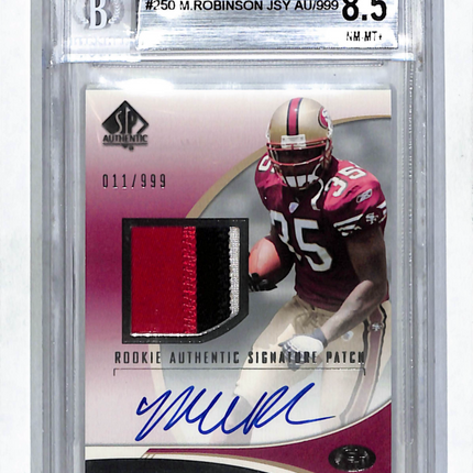 2006 Upper Deck SP Authentic Michael Robinson #250 Patch Auto /999 BGS 8.5