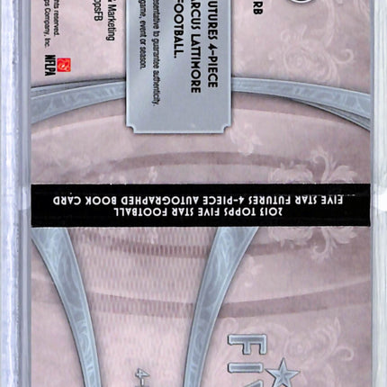 2013 Topps Five Star Marcus Lattimore #FSFA4-ML Book Card 4-Piece Relic Auto