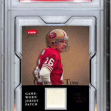 2004 Corporate Archives 2004 Fleer Greats Joe Montana Jersey Proof PSA A