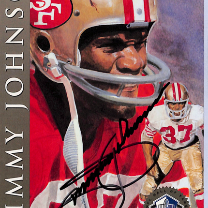 1998 H.O.F. Cards Pro Football Hall of Fame Jimmy Johnson #2220 Auto