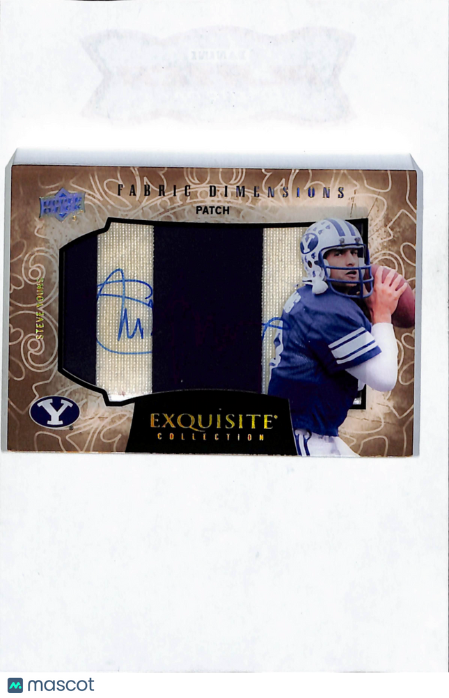 2014 Upper Deck Exquisite Fabric Dimensions Steve Young #DP-SY Patch Auto