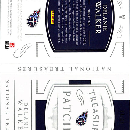 2017 Panini National Treasures Treasured Patches Delanie Walker #5 Patch /25