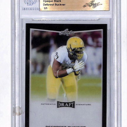 2016 Leaf Metal Draft DeForest Buckner Opaque Black 1/1 Pre-Production Proof