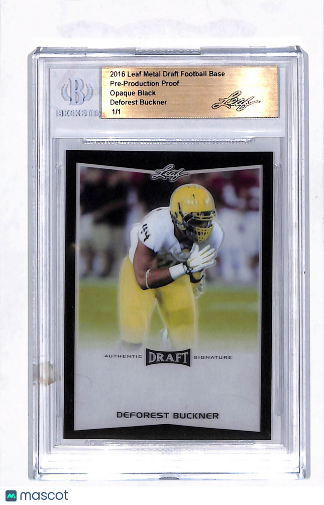 2016 Leaf Metal Draft DeForest Buckner Opaque Black 1/1 Pre-Production Proof