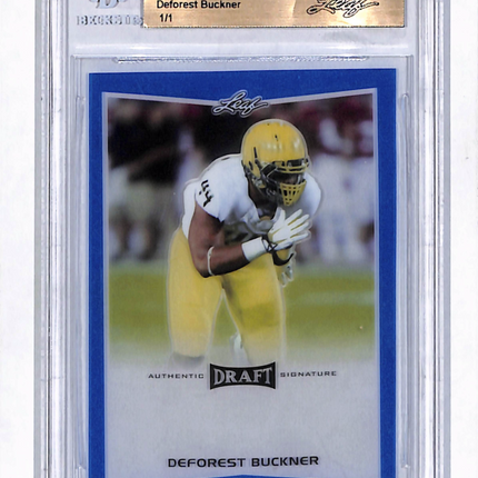2016 Leaf Metal Draft DeForest Buckner Opaque Blue 1/1 Pre-Production Proof