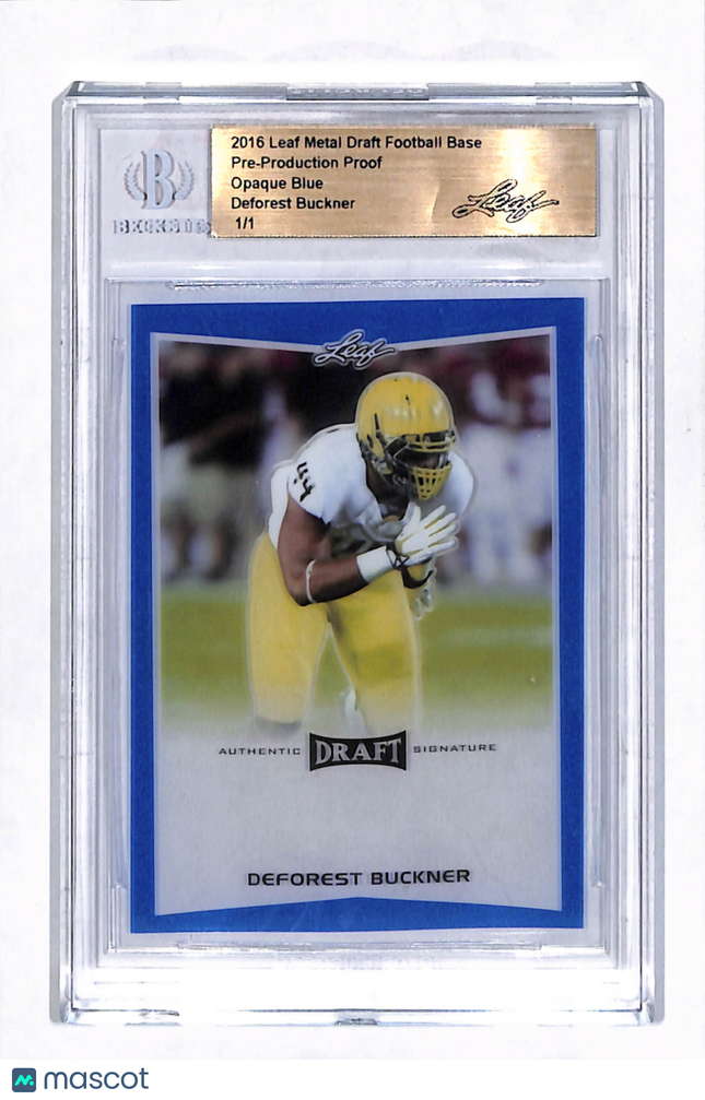 2016 Leaf Metal Draft DeForest Buckner Opaque Blue 1/1 Pre-Production Proof