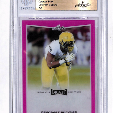 2016 Leaf Metal Draft DeForest Buckner Opaque Pink 1/1 Pre-Production Proof