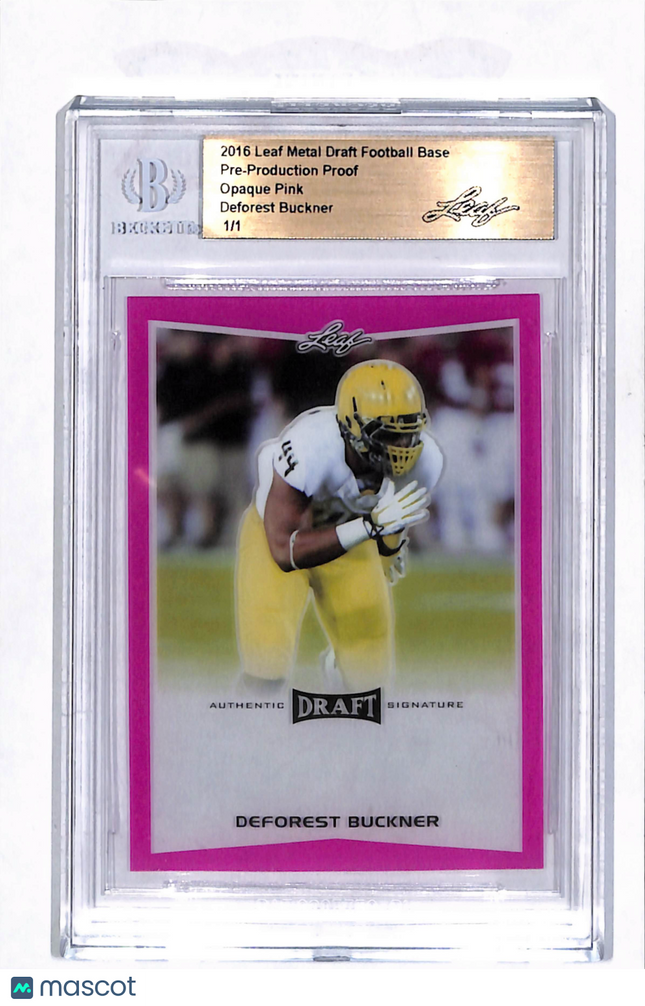 2016 Leaf Metal Draft DeForest Buckner Opaque Pink 1/1 Pre-Production Proof