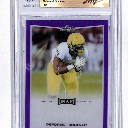 2016 Leaf Metal Draft DeForest Buckner Opaque Purple 1/1 Pre-Production Proof