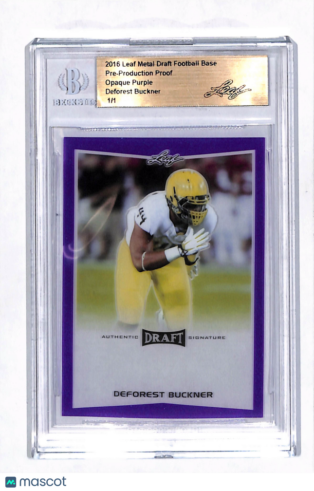 2016 Leaf Metal Draft DeForest Buckner Opaque Purple 1/1 Pre-Production Proof