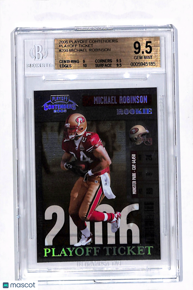 2006 Playoff Contenders Playoff Ticket Michael Robinson #200 BGS 9.5 /25